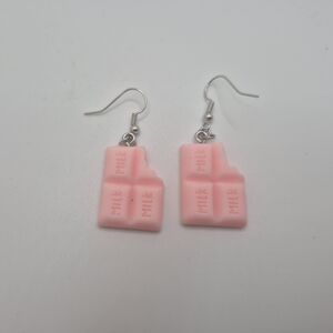 Pink Chocolate Bar Earrings